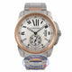 Cartier Calibre De Cartier 18k Rose Gold Stainless Steel Silver Dial W7100036 R1N8HZ - Beverly Hills Watch Company Watch Store