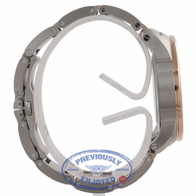 Cartier Calibre De Cartier 18k Rose Gold Stainless Steel Silver Dial W7100036 R1N8HZ - Beverly Hills Watch Company Watch Store