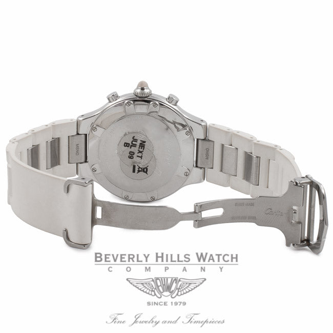 Cartier Must 21 Chronoscaph Ladies Watch White Rubber Strap W10184U2 Beverly Hills Watch Company Watches