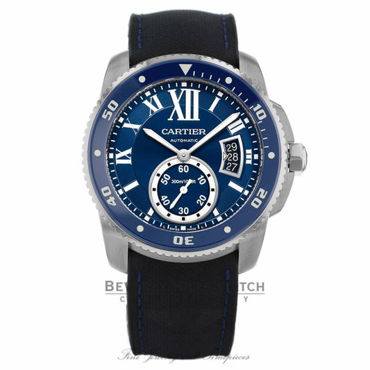 Cartier Calibre Diver Automatic Blue Dial WSCA0010 KC7ZLM - Beverly Hills Watch Company