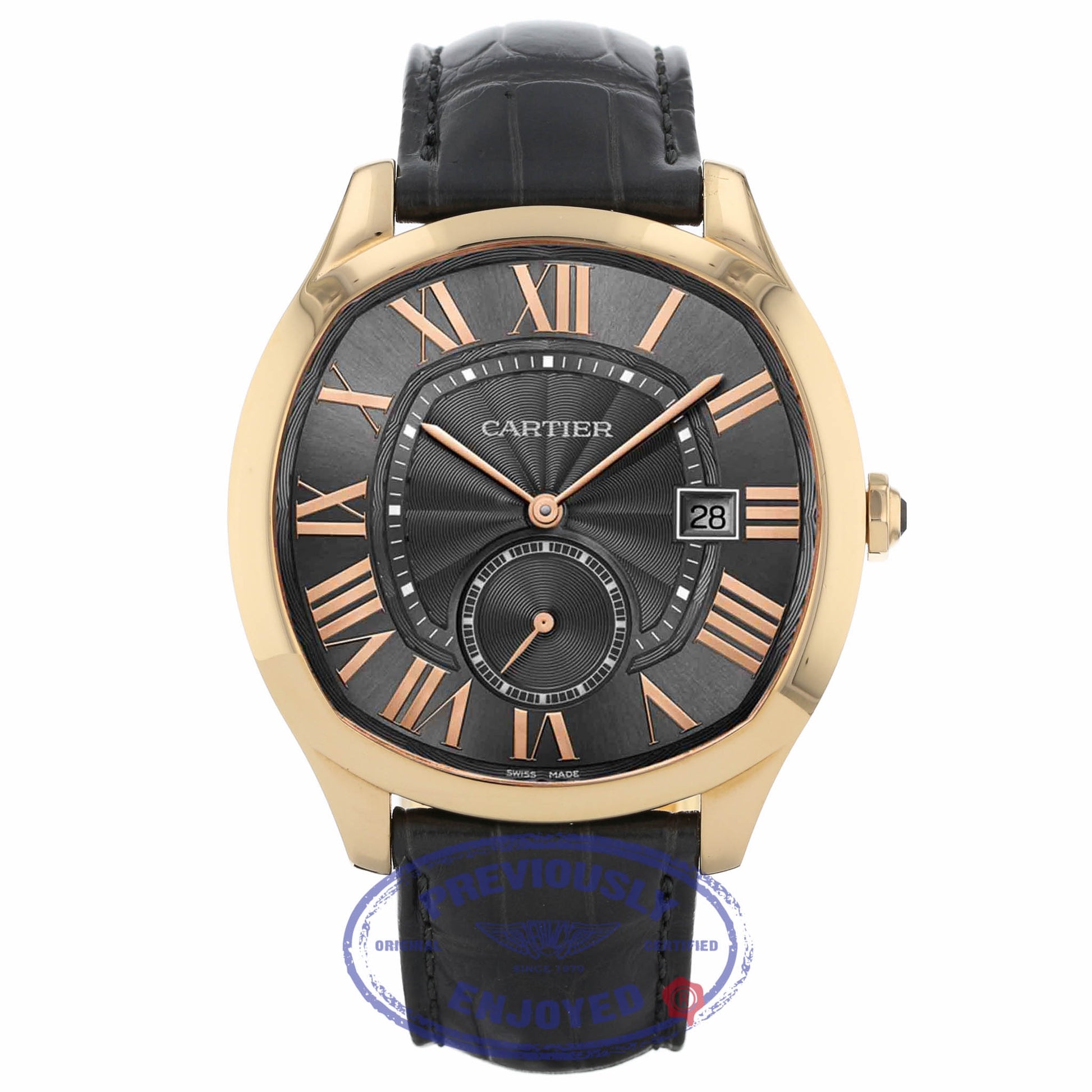 Cartier Drive Automatic 41mm 18K Rose Gold Slate Grey Dial Rose Gold WGNM0004 E7KD85 - Beverly Hills Watch