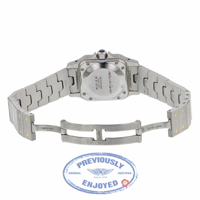 Cartier Santos Galbee 24mm Ladies Stainless Steel 18k Yellow Gold JR1MF9 - Beverly Hills Watch Company