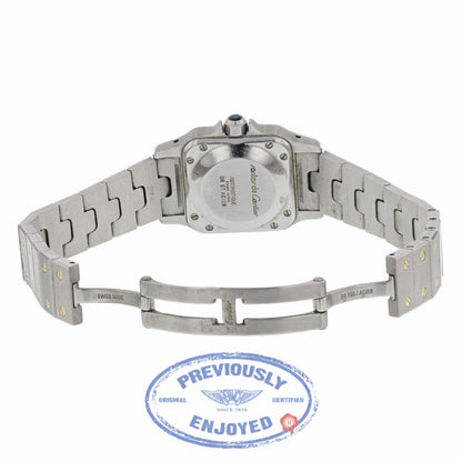 Cartier Santos Galbee 24mm Ladies Stainless Steel 18k Yellow Gold JR1MF9 - Beverly Hills Watch Company
