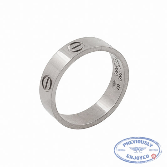 Cartier Love Ring 18K White Gold B4084700 HA3QBD - Beverly Hills Watch
