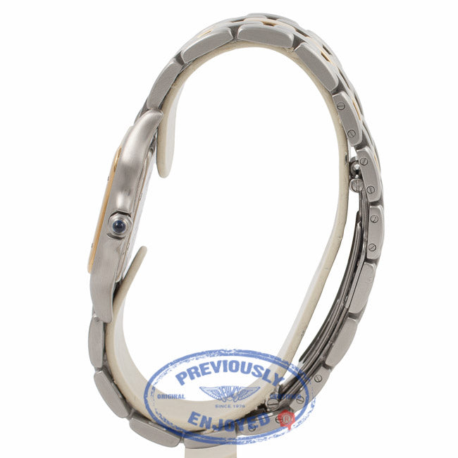 Cartier Panthere Medium Yellow Gold Stainless Steel White Dial WCAG0132 5TV54S - Beverly Hills Watch Company Watch Store