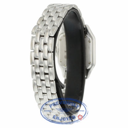 Cartier Panthere Ladies White Gold Diamond Bezel White Dial WF3091F3 2MPT13 - Beverly Hills Watch Company
