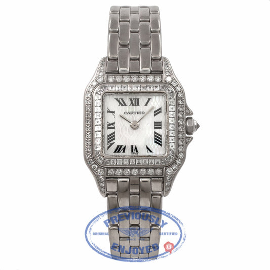 Cartier Panthere 18K White Gold Diamond Bezel A6DJK5 - Beverly Hills Watch Store