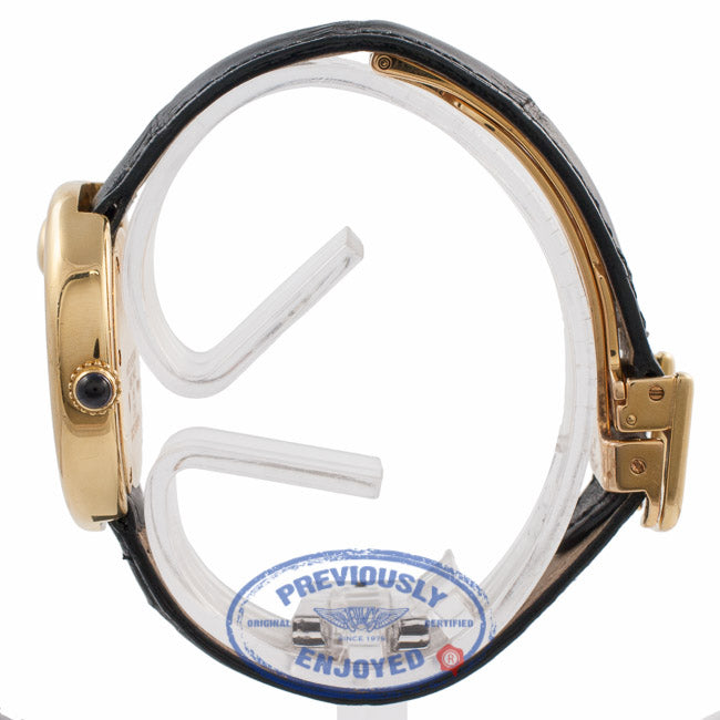 Cartier Panther Head Watch 18k Yellow Gold Ladies Ivory Dial PCWVHZ - Beverly Hills Watch Company Watch Store