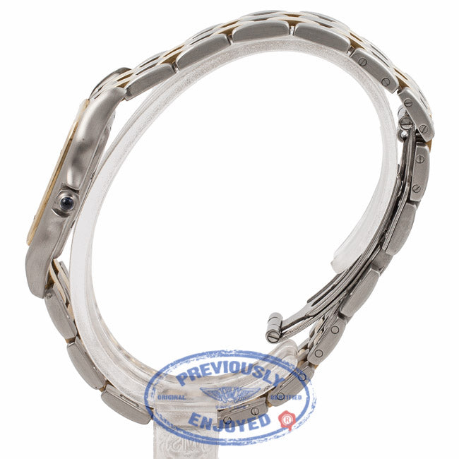 Cartier Panthere Medium Yellow Gold Stainless Steel White Dial WCAGO132 4HXXAS - Beverly Hills Watch Company Watch Store