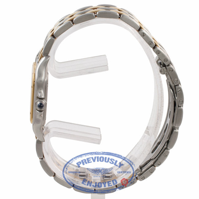 Cartier Panthere Ladies Small Yellow Gold Stainless Steel Silver Dial Bracelet W25029B6 DJQ8WQ - Beverly Hills Watch Company Watch Store