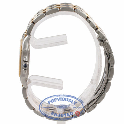 Cartier Panthere Ladies Small Yellow Gold Stainless Steel Silver Dial Bracelet W25029B6 DJQ8WQ - Beverly Hills Watch Company Watch Store