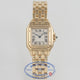 Cartier Panthere Yellow Gold Bracelet White Roman Numeral Dial Ladies Watch W25022B9 Beverly Hills Watch Company Watch Store