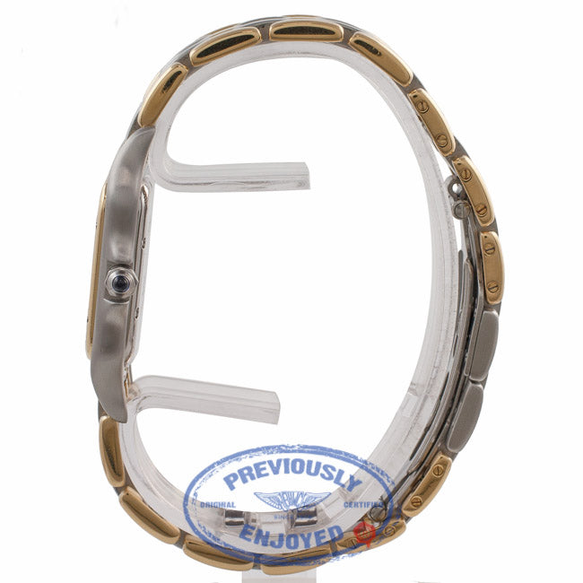Cartier Panther 27MM 18k Yellow Gold Stainless Steel White Dial W25028B8 LFVLDM - Beverly Hills Watch Company