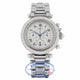 Cartier Pasha 38mm Chronograph 18k White Gold Customized Diamond Bezel R38WUH - Beverly Hills Watch Company