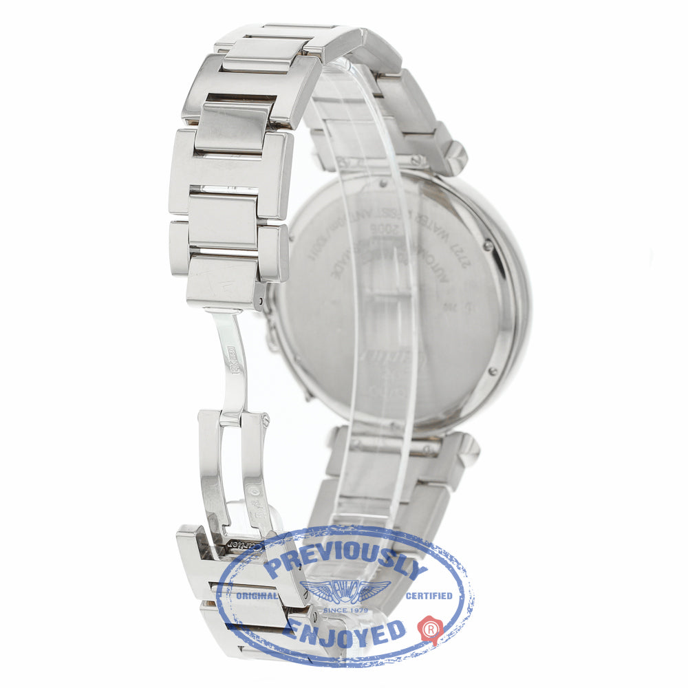 Cartier Pasha 42MM 18k White Gold Automatic Silver Dial W30187M9 RZ80KK - Beverly Hills Watch