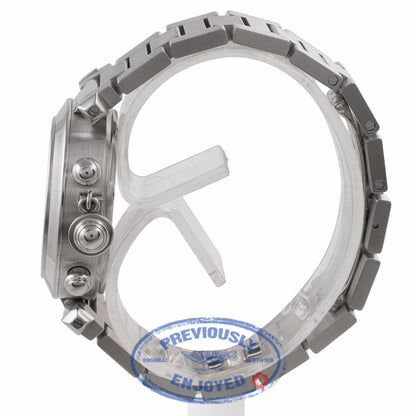 Cartier Pasha C Stainless Steel 35MM Silver Dial Black Subdials W31048M7 K0FLCW - Beverly Hills Watch Company Watch Store