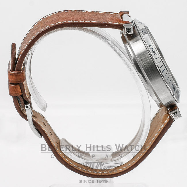 Cartier Pasha Stainless Steel 38mm Automatic Chronograph White Dial Leather Strap Watch W31030H3 Beverly Hills Watch Company Watches