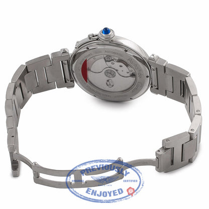 Cartier Pasha De Cartier Automatic 41MM Stainless Steel White Dial W31072M7 2TDE9N - Beverly Hills Watch Company Watch Store