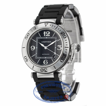 Cartier Pasha Seatimer Steel Rubber W31077U2 Y8NFH4 - Beverly Hills Watch Company