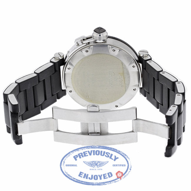 Cartier Pasha Seatimer Steel Rubber W31077U2 Y8NFH4 - Beverly Hills Watch Company