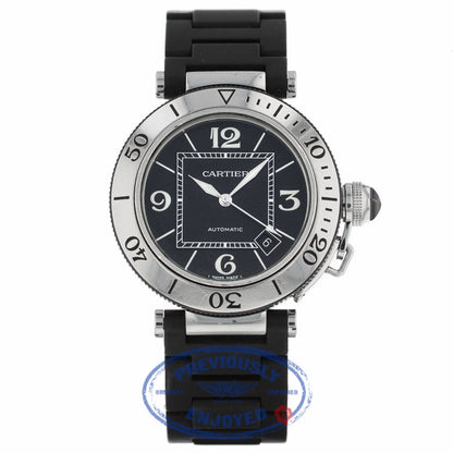 Cartier Pasha Seatimer Steel Rubber W31077U2 Y8NFH4 - Beverly Hills Watch Company