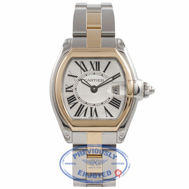Cartier Roadster 18K Yellow Gold Stainless Steel W62026Y4 MV5T63 - Beverly Hills Watch Company Watch Store