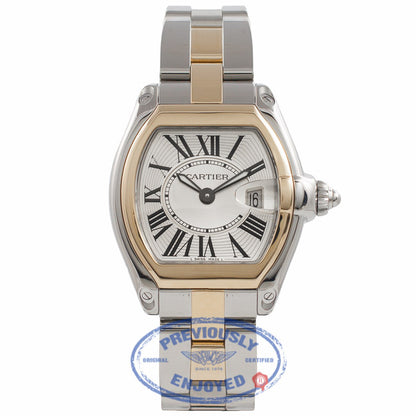 Cartier Roadster 18K Yellow Gold Stainless Steel W62026Y4 MV5T63 - Beverly Hills Watch Company Watch Store