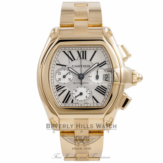 Cartier Roadster Chronograph XL 18K Yellow Gold W62021Y2 V5KSHB - Beverly Hills Watch Company Watch Store