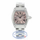 Cartier Roadster Quartz Small Stainless Steel Pink Dial W62617V3 XACQM8 - Beverly Hills Watch