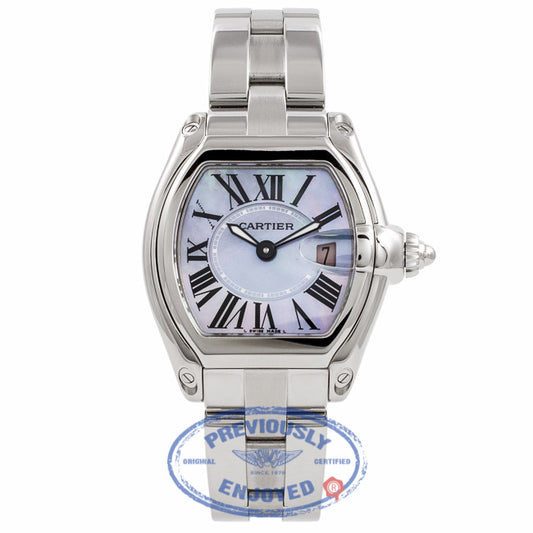 Cartier Roadster Small Ladies Blue Mother of Pearl Dial W6206007 WWHACP - Beverly Hills Watch Company Watch Store