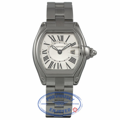Cartier Roadster Stainless Small Stainless Steel Silver Roman Dial Watch W62016V3 845VF8 - Beverly Hills Watch Company
