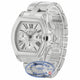 Cartier Roadster XL Stainless Steel Bracelet Silver Roman Numeral Dial W62019X6 JL32WD - Beverly Hills Watch Company