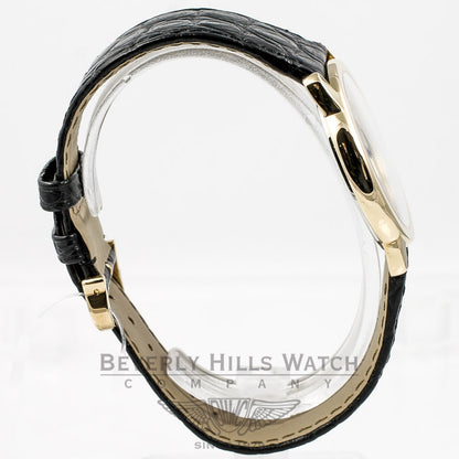 Cartier Ronde Solo Large Yellow Gold Case Silver Arabic Dial Crocodile Leather Strap W6700455 Beverly Hills Watch Company Watches