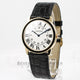 Cartier Ronde Solo Large Yellow Gold Case Silver Arabic Dial Crocodile Leather Strap W6700455 Beverly Hills Watch Company Watches