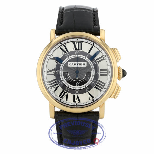 Cartier Rotonde Chrono 18k Yellow Gold Automatic 42mm Slate Grey Dial Metal Grey Dial W1555951 W963H8 - Beverly Hills Watch