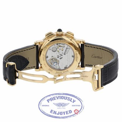 Cartier Rotonde Chrono 18k Yellow Gold Automatic 42mm Slate Grey Dial Metal Grey Dial W1555951 W963H8 - Beverly Hills Watch