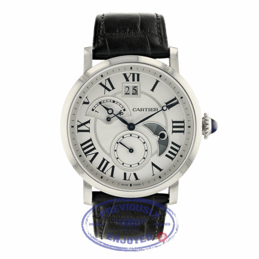 Cartier Rotonde 42mm Automatic Silver Dial Black Leather W1556368 WACYEP - Beverly Hills Watch