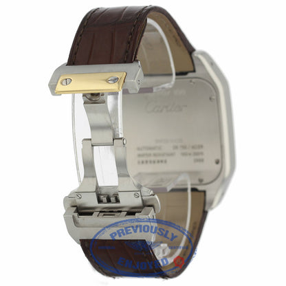 Cartier Santos 100 Large Yellow Gold Stainless Steel W20072X7 UL7PYP - Beverly Hills Watch Company