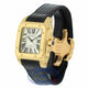 Cartier Santos 100 Large Yellow Gold White Dial Black Alligator Strap W20071Y1 F3FM7W - Beverly Hills Watch Company