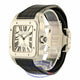 Cartier Santos 100 Large Mens Stainless Steel Leather Strap Automatic W20073X8 HWQNN9 - Beverly Hills Watch Company