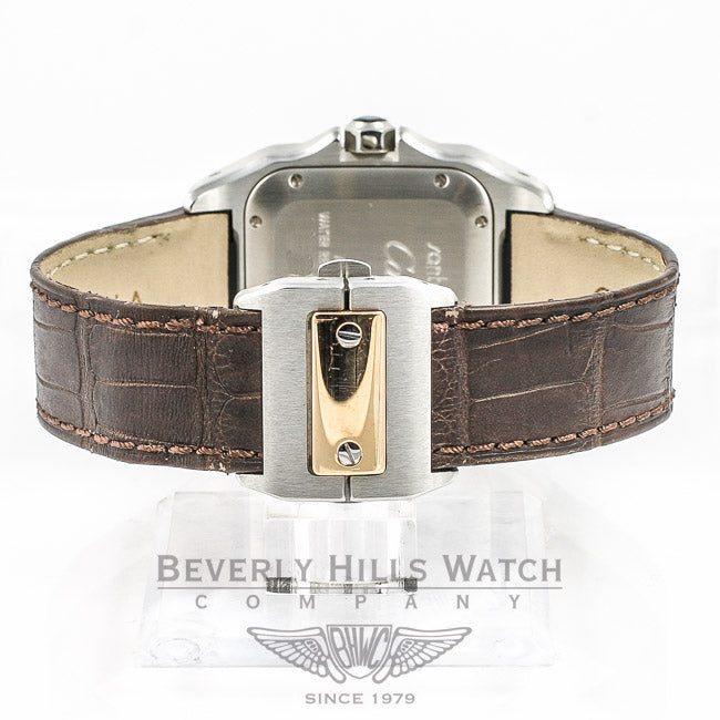 Cartier Santos 100 Medium Two-Tone Leather Strap Watch W20107X7