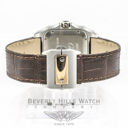 Cartier Santos 100 Medium Two-Tone Leather Strap Watch W20107X7