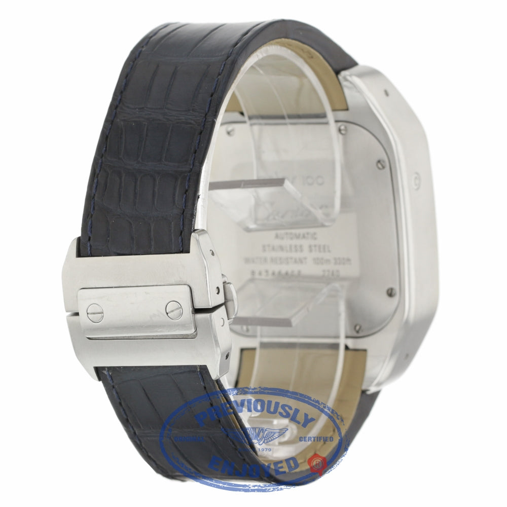 Cartier Santos 100 XL Chronograph Stainless Steel W20090X8 1CY7R9 - Beverly Hills Watch Company