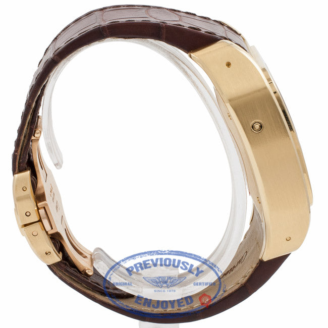 Cartier Santos 100 XL Chronograph 18K Yellow Gold Case Silver Dial W20096Y1 RVXPKM - Beverly Hills Watch Company Watch Store