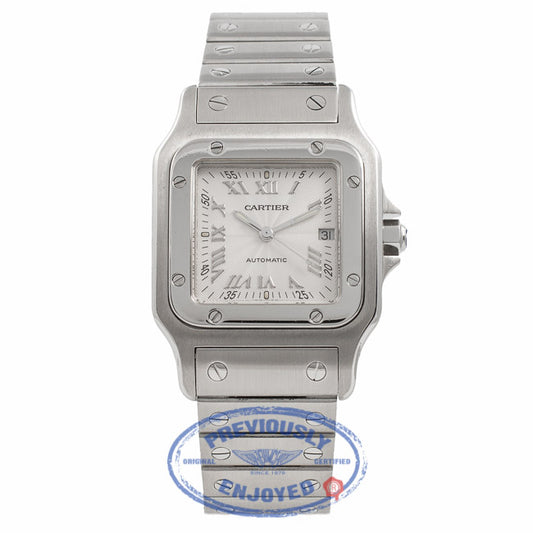 Cartier Santos Galbee Stainless Steel 29MM Silver Dial W20098DC HEBBZZ - Beverly Hills Watch Company Watch Store