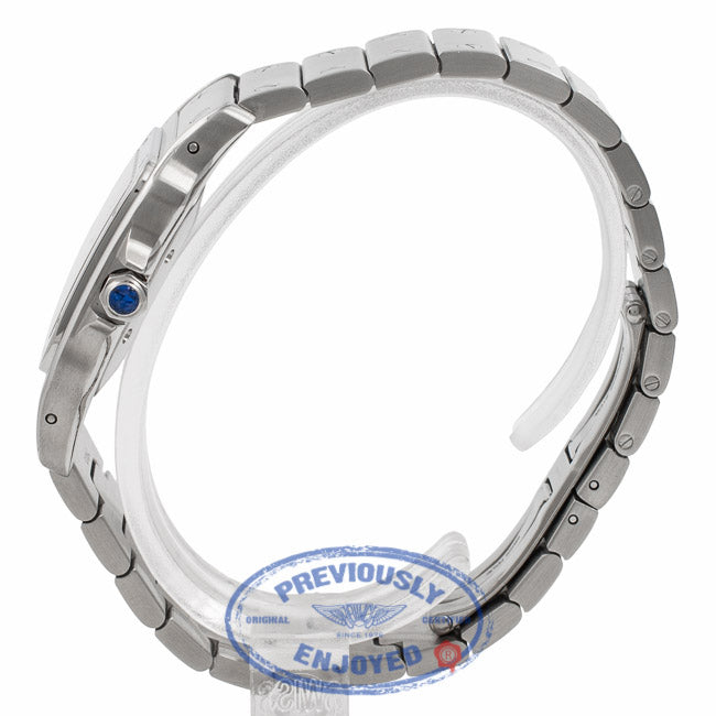 Cartier Santos Galbee Stainless Steel 29MM Silver Dial W20098DC HEBBZZ - Beverly Hills Watch Company Watch Store