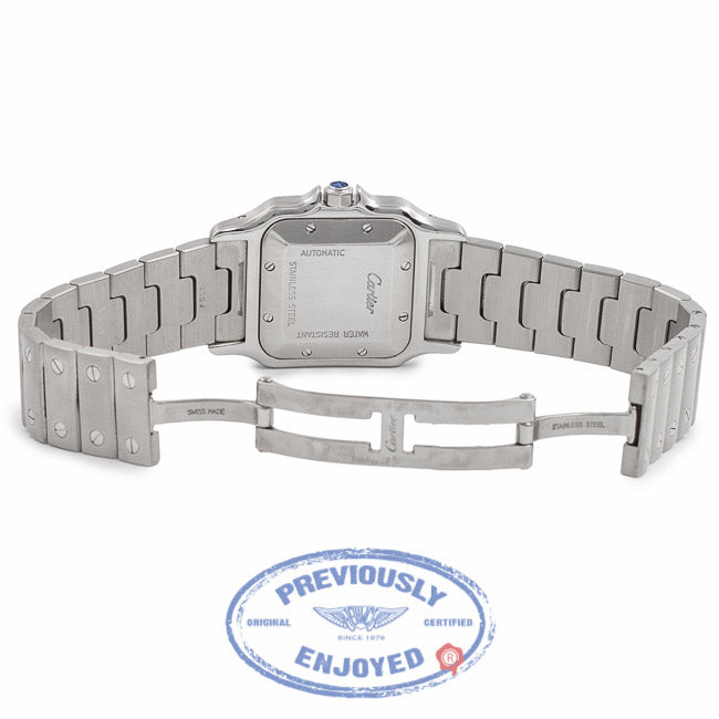 Cartier Santos Galbee Stainless Steel 29MM Silver Dial W20098DC HEBBZZ - Beverly Hills Watch Company Watch Store