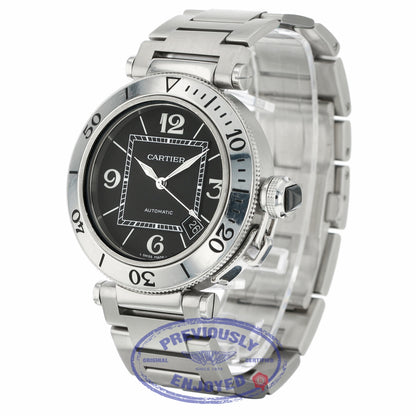 Cartier Pasha Seatimer 40.5mm Automatic Black Dial Stainless Steel W31077M7 KMDLZ2 - Beverly Hills Watch