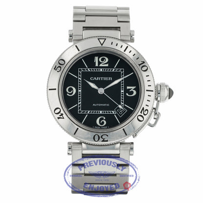 Cartier Pasha Seatimer 40.5mm Automatic Black Dial Stainless Steel W31077M7 KMDLZ2 - Beverly Hills Watch