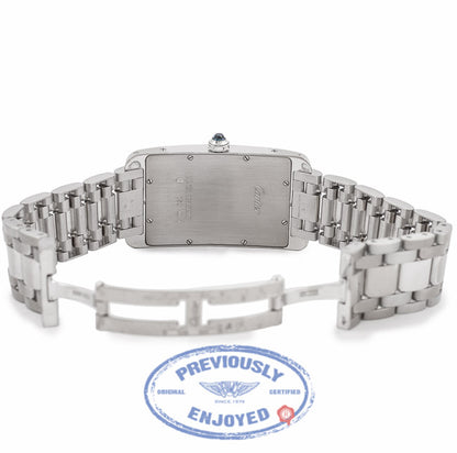 Cartier Tank American White Gold Ladies Watch W26019L1